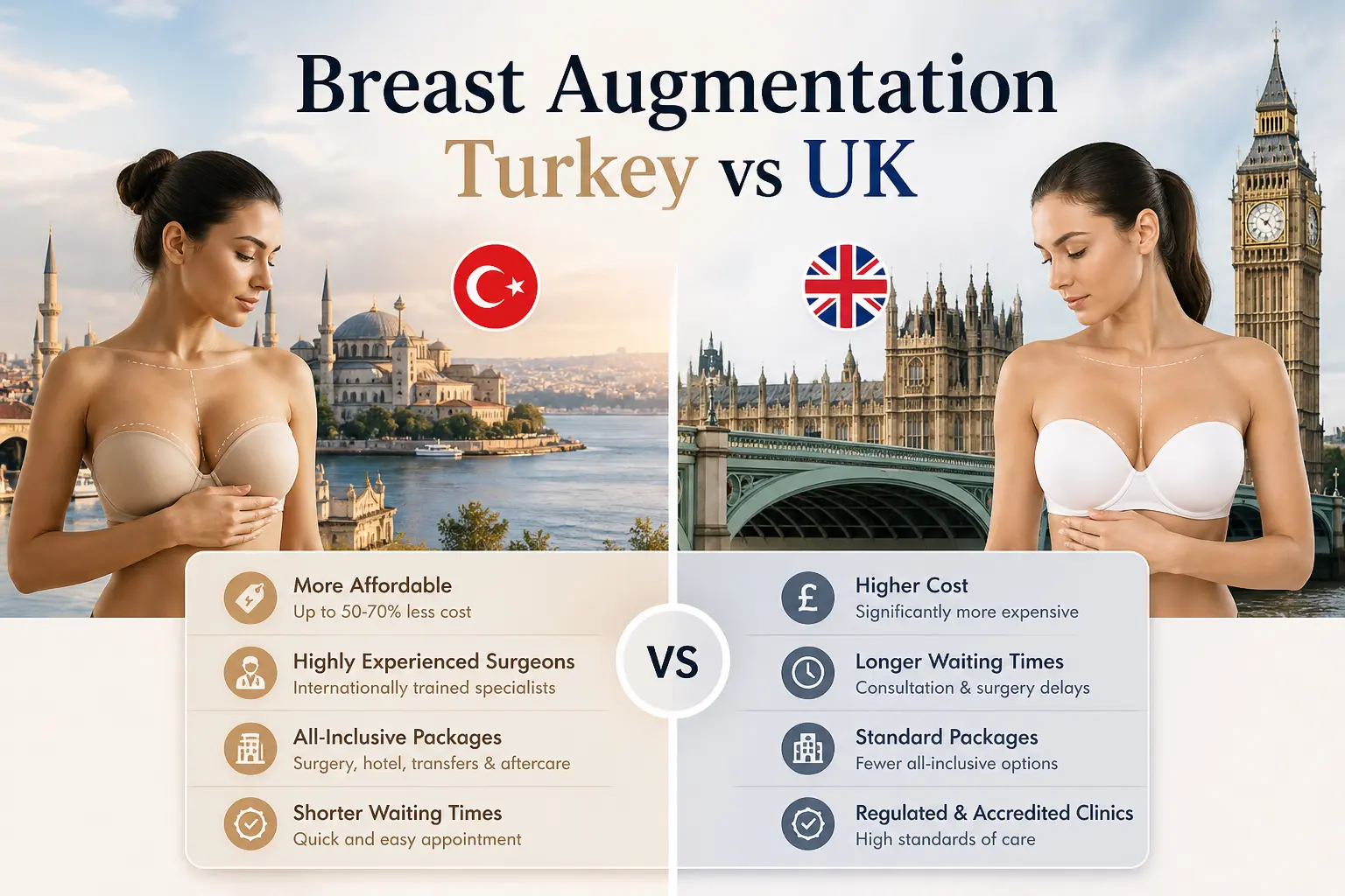 Breast Augmentation Turkey vs UK 2026